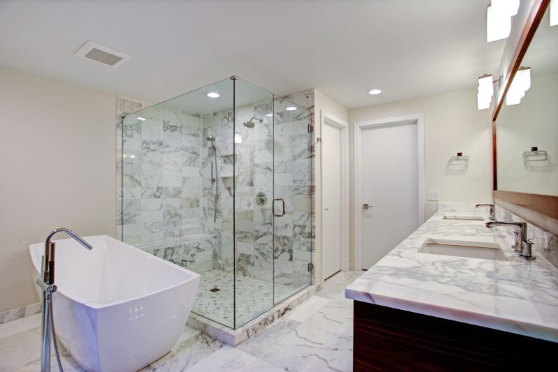 Luxury Shower with Multiple Showerheads